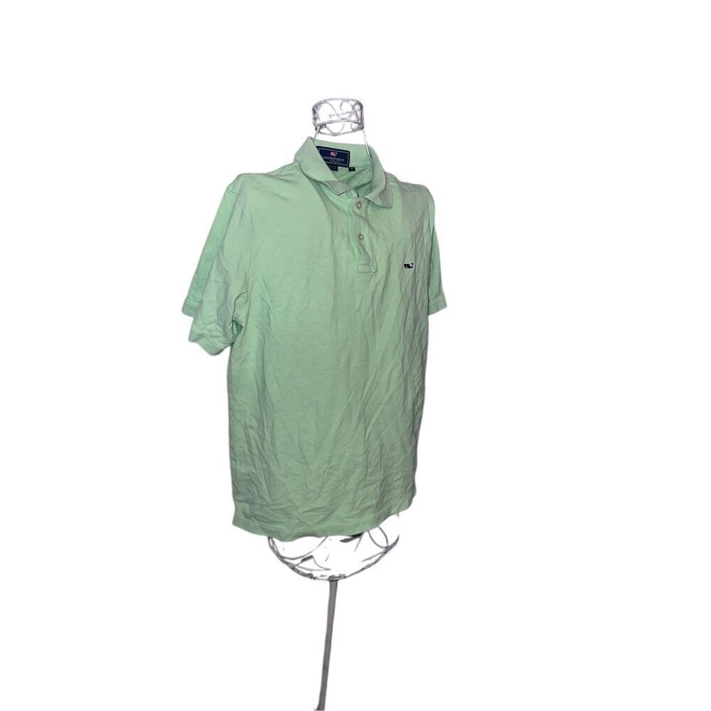 Vineyard Vines by Shep and Ian Mint Green Cotton Polo Shirt Men's Size medium  G - Picture 3 of 9
